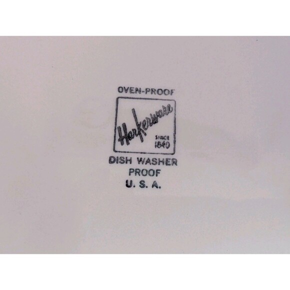 Vintage Harkerware Serving Platter, Pink, 11"x9-1/2", 1950's - Picture 6 of 7